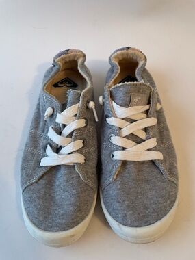 Roxy Gray Athletic Sneakers with White Laces